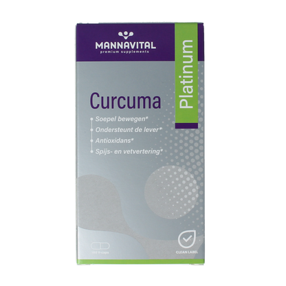 Mannavital Curcuma platinum 180.00 Vegetarische capsules