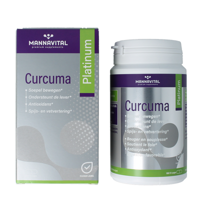 Mannavital Curcuma platinum 180 Vegetarische capsules