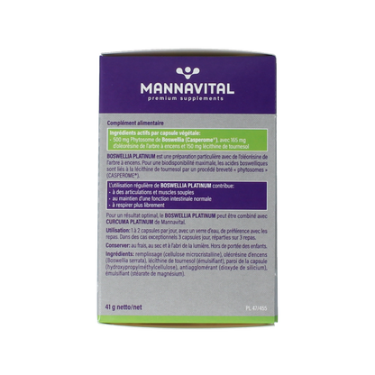 Mannavital Boswellia platinum 60 Vegetarische capsules
