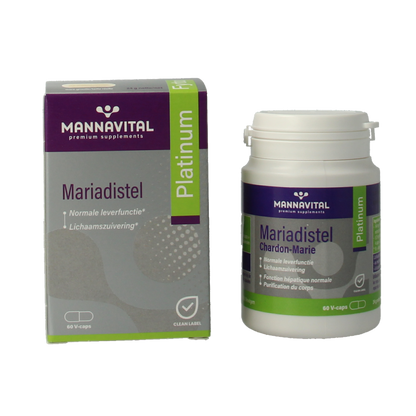 Mannavital Mariadistel platinum 60 Vegetarische capsules