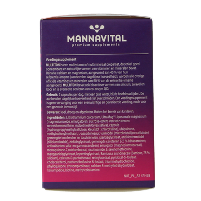 Mannavital Multiton 60 Vegetarische capsules