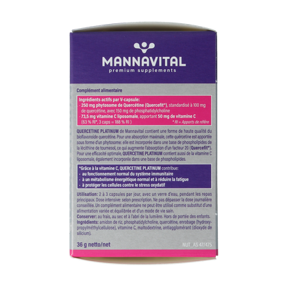 Mannavital Quercetine platinum 60.00 Vegetarische capsules