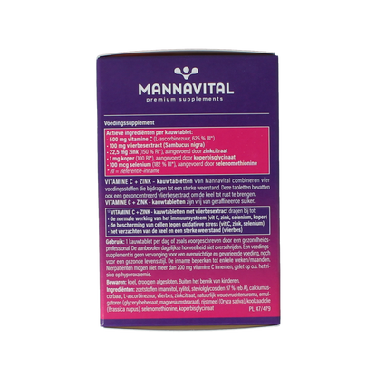 Mannavital Vitamine C plus zink 60 Tabletten