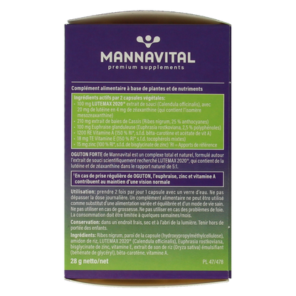 Mannavital Oguton forte 60 Vegetarische capsules