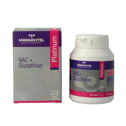 Mannavital NAC + glutathion platinum 60 Vegetarische capsules