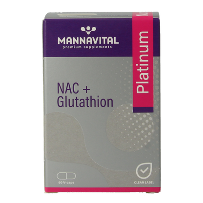 Mannavital NAC + glutathion platinum 60 Vegetarische capsules