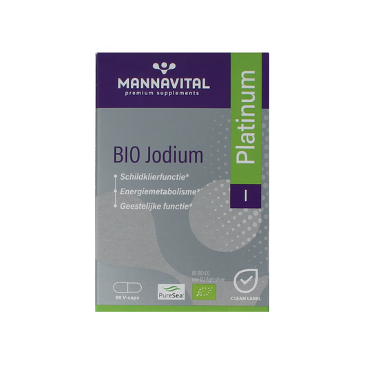 Mannavital Jodium platinum bio 90.00 Vegetarische capsules