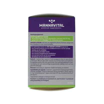 Mannavital Jodium bio platinum 90.00 Vegetarische capsules