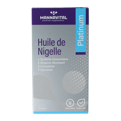 Mannavital Zwarte komijnolie platinum 120 Softgels