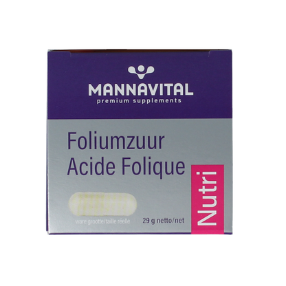 Mannavital Foliumzuur platinum 90.00 Vegetarische capsules