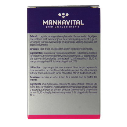 Mannavital Hyaluronzuur platinum 60 Capsules
