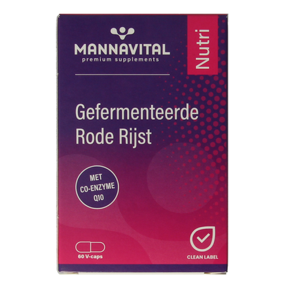 Mannavital Gefermenteerde rode rijst 60 Vegetarische capsules