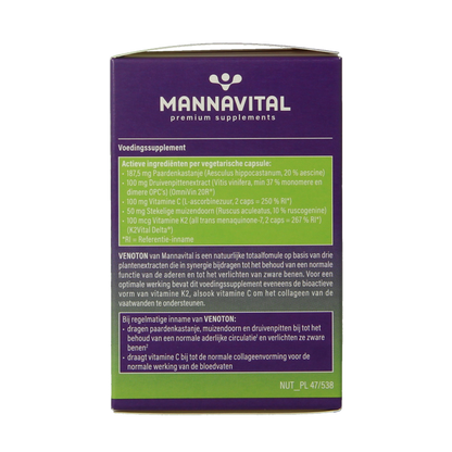 Mannavital Venoton 60 Vegetarische capsules