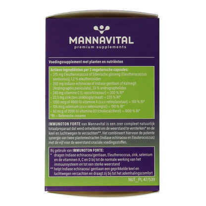 Mannavital Immunoton forte 60 Vegetarische capsules