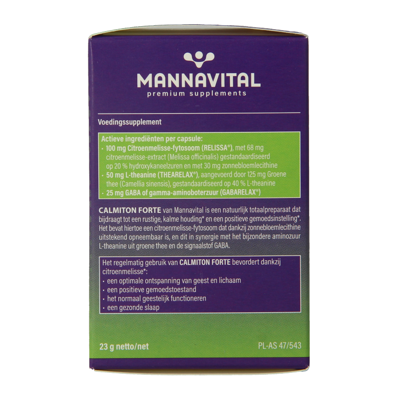 Mannavital Calmiton 60 Vegetarische capsules