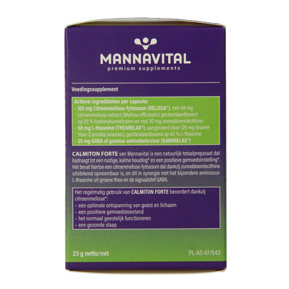 Mannavital Calmiton 60 Vegetarische capsules