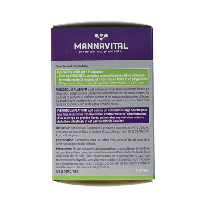 Mannavital Fibrioticum platinum 90.00 Vegetarische capsules