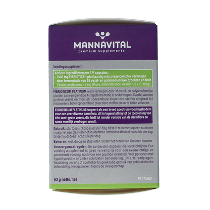 Mannavital Fibrioticum platinum 90.00 Vegetarische capsules