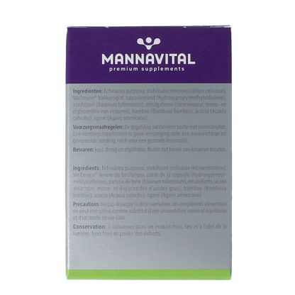 Mannavital Echinacea platinum 60.00 Vegetarische capsules