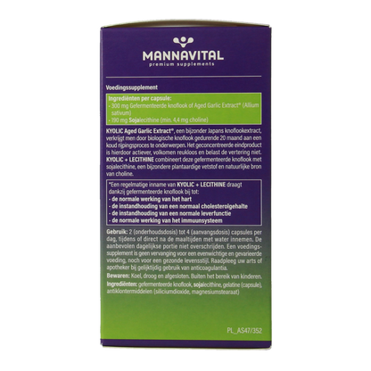 Mannavital Kyolic + lecithine 200 Capsules
