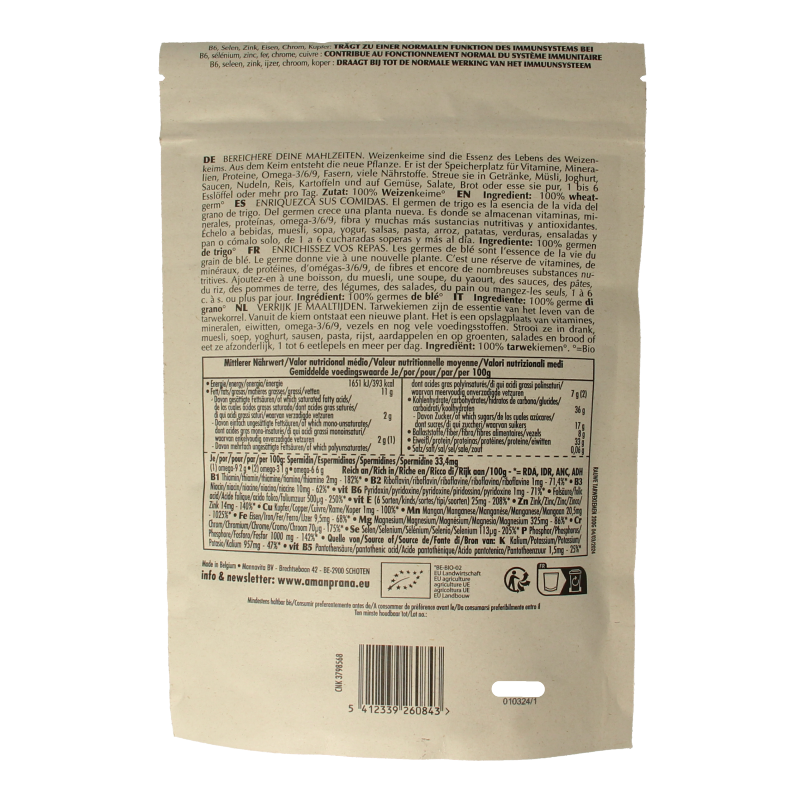 Amanprana Tarwekiemen raw 200 Gram