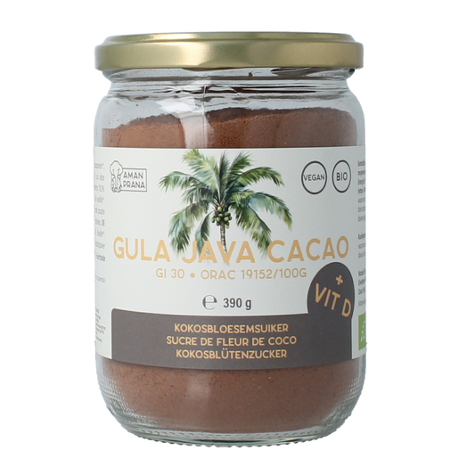 Amanprana Gula java cacao met vitamine D 390.00 Gram
