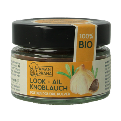 Amanprana Zwarte knoflookpoeder bio 60.00 Gram