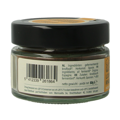 Amanprana Zwarte knoflookpoeder bio 60 Gram