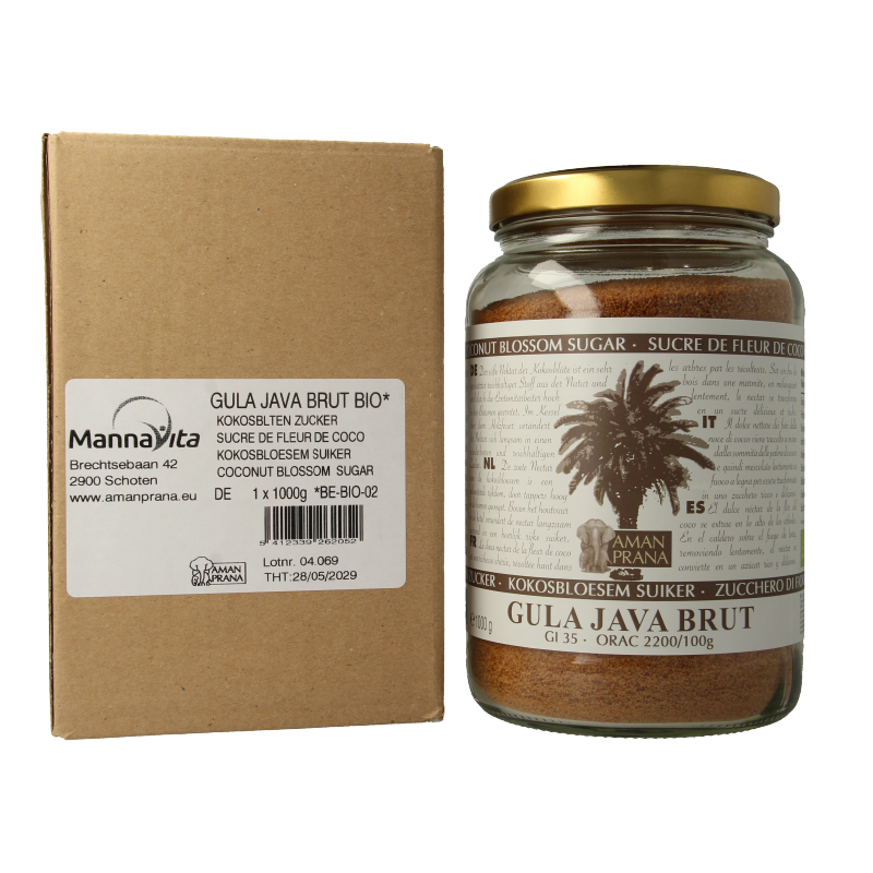 Amanprana Gula java brut bio 1 Kilogram