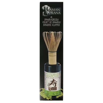 Amanprana Kotobuki matcha + bamboe klopper bio 40 Gram