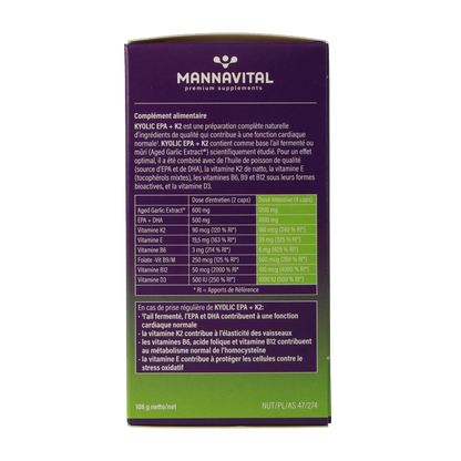 Mannavital Kyolic EPA & K2 80 Capsules