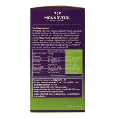 Mannavital Kyolic EPA & K2 80 Capsules