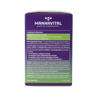 Mannavital Kyolic + co-enzym Q10 60 Capsules
