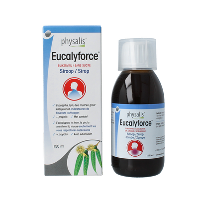 Physalis Eucalyforce siroop suikervrij 150.00 Milliliter