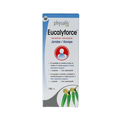 Physalis Eucalyforce siroop suikervrij 150.00 Milliliter