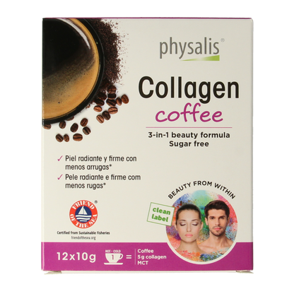 Physalis Collagen coffee fos 10 gram 12 Stuks
