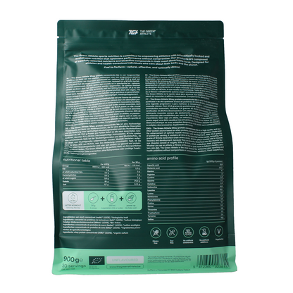 The Green Athlete Whey protein concentrate unflavoured bio 900.00 Gram