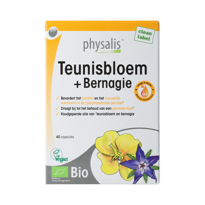 Physalis Physalis Teunisbloem + Bernagie 40 caps BIO 40.00 Capsules