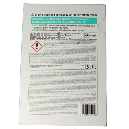 Ecover Waspoeder wit/universal 1200 Gram