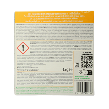 Ecover Essential vaatwastabletten 25 Stuks