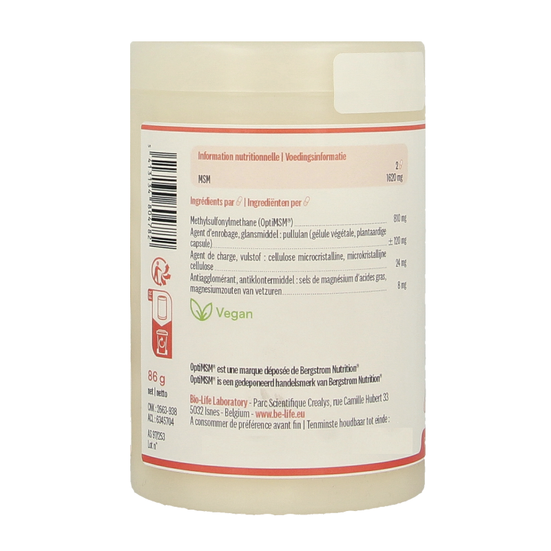 Be-Life Opti-MSM 90 Capsules