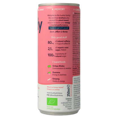 Buddy Drink pomegranate hibiscus bio 250 Milliliter