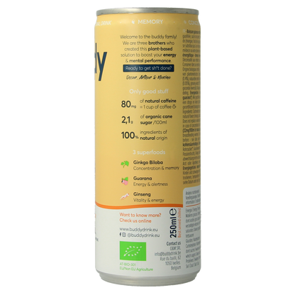 Buddy Drink mango passion bio 250 Milliliter