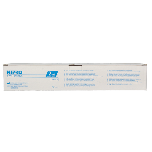 Nipro Injectiespuit 2-delig centrisch 2ml 100 Stuks