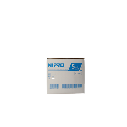 Nipro Injectiespuit 2-delig 5ml luer slip excentrisch 100 Stuks