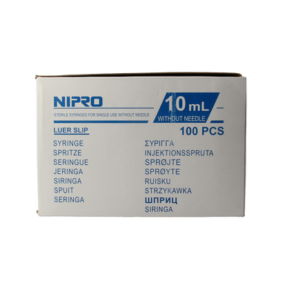 Nipro Injectiespuit luer 10ml 3-delig 100 Stuks