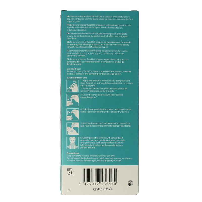 Remescar Instant facelift V-shaper 5 x 2ml 10 Milliliter