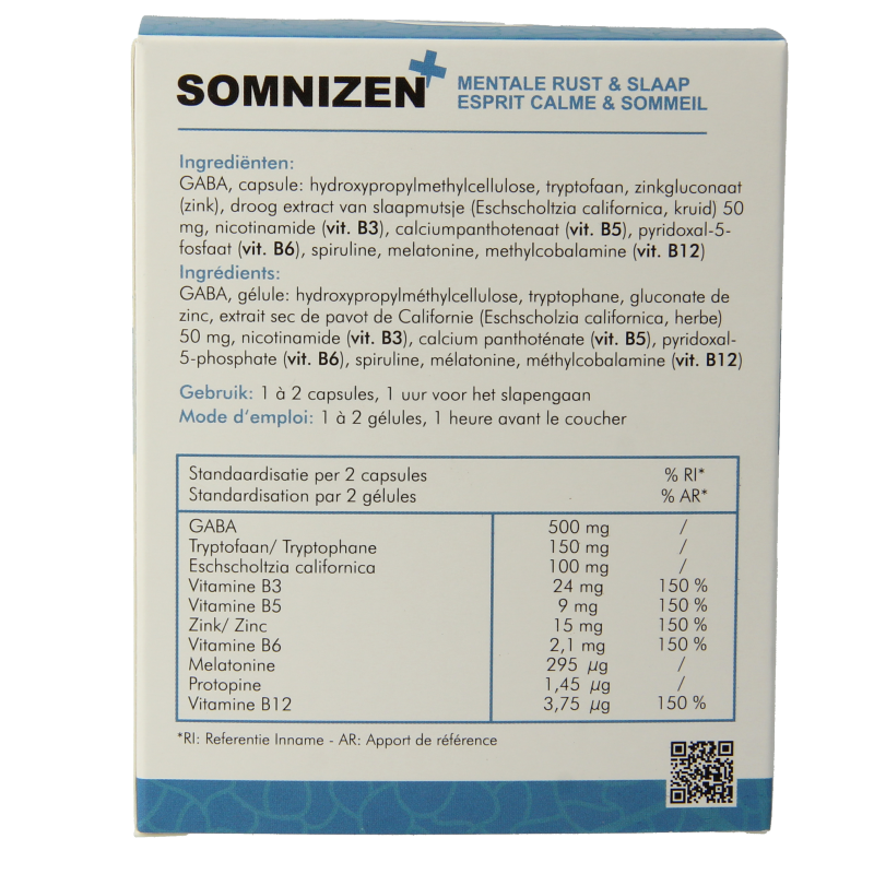 SoriaBel Somnizen plus met escholtzia 60 Capsules