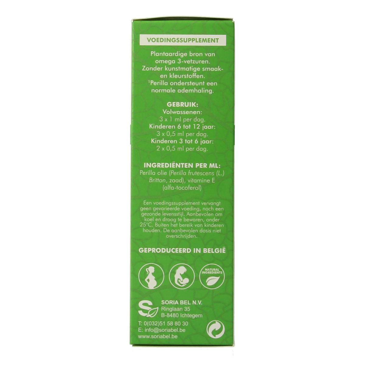 Soriphar Perilla olie omega 3 bio 50.00 Milliliter