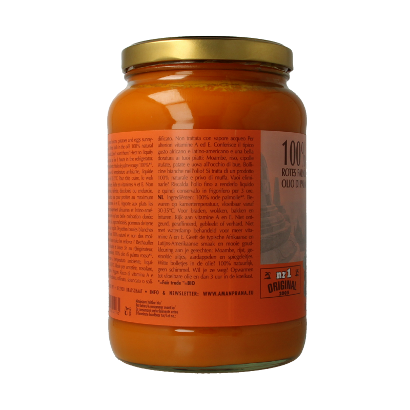 Amanprana Rode palm olie bio 1600 Milliliter
